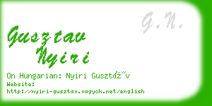 gusztav nyiri business card